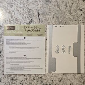 Stampin' Up! Big Shot File Tabs Edgelits Die Set